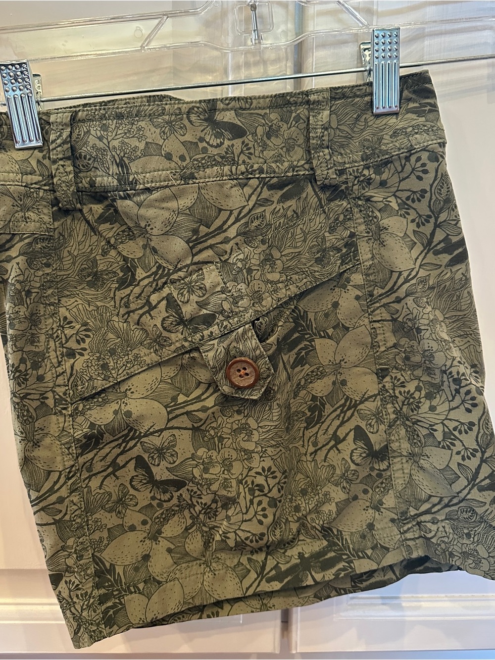 Marmot Women's Olive Green Floral Cargo Shorts